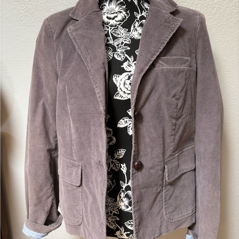 LONDONJEAN Corduroy Blazer in Taupe